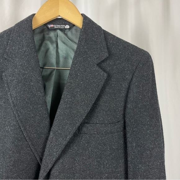Vintage Benchley Ltd. Size 44 100% Wool 2 Button Blazer Sport Coat Office - Picture 10 of 10
